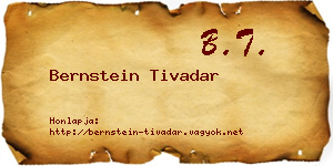 Bernstein Tivadar névjegykártya